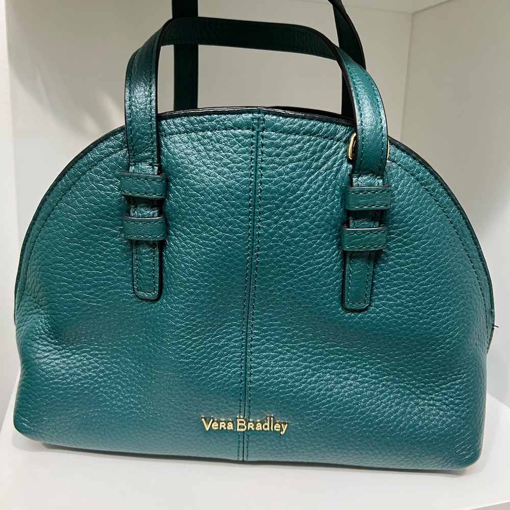 Vera Bradley Green and Black Mini Bag with Stylish Appeal